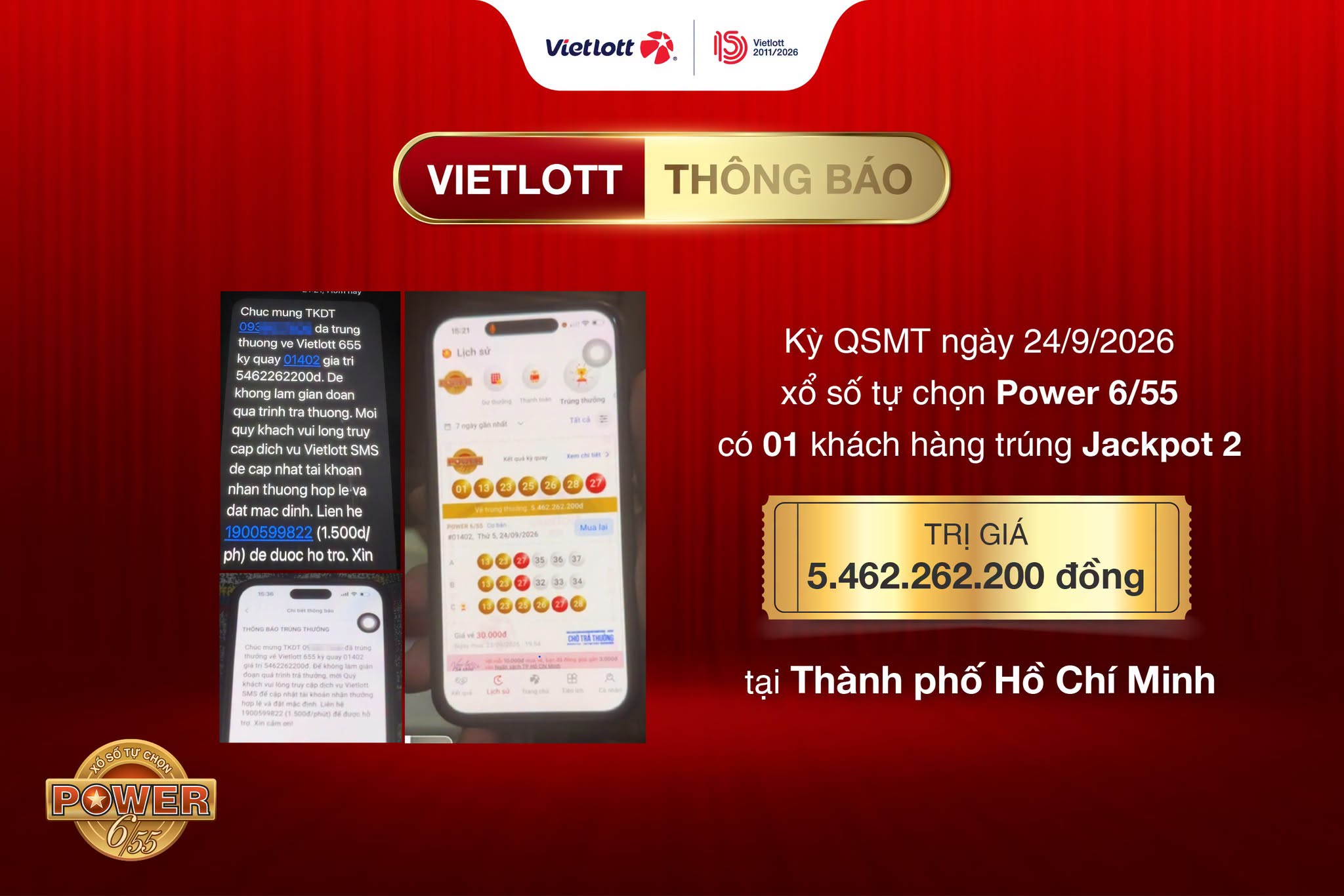 Kiên trì với niềm vui mỗi ngày, cụ ông hưu trí tại TP.HCM đón nhận vận may trúng giải Jackpot 2 hơn 5,4 tỷ đồng